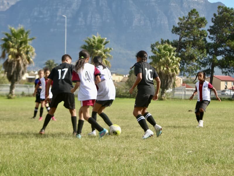 A Shosholoza girls' team player in midfield