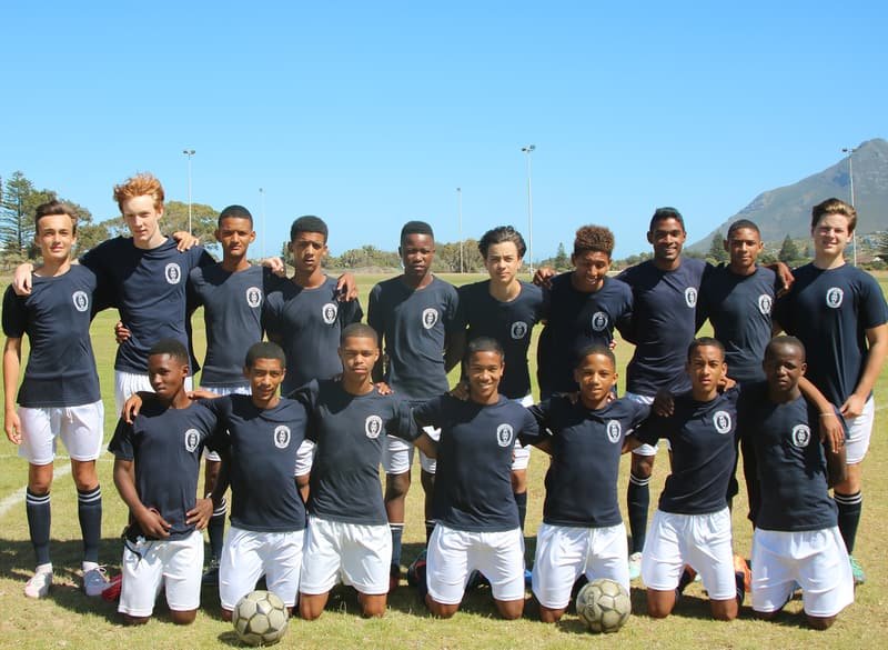 Shosholoza Academy boys' team photo on the training pitch